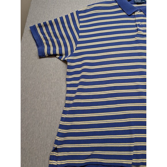 Polo Ralph Lauren Men Polo Shirt Size 3XB PIMA COTTON PERU Blue Yellow - Picture 3 of 10